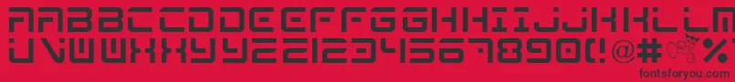 MegaByShkdezign Font – Black Fonts on Red Background