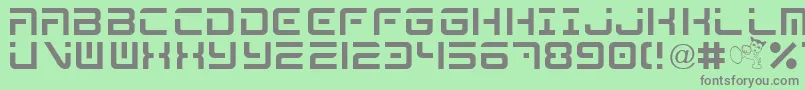 MegaByShkdezign Font – Gray Fonts on Green Background