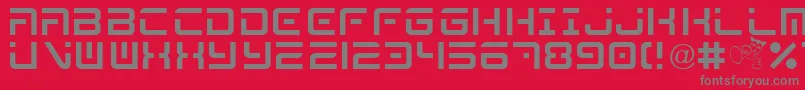 MegaByShkdezign Font – Gray Fonts on Red Background