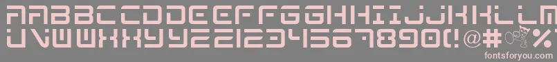 MegaByShkdezign Font – Pink Fonts on Gray Background