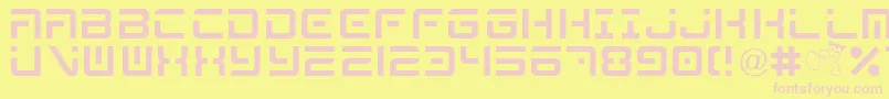 MegaByShkdezign Font – Pink Fonts on Yellow Background