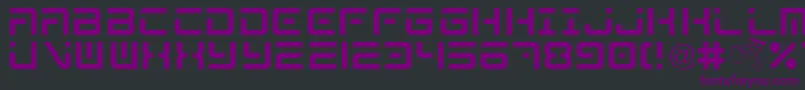 MegaByShkdezign-Schriftart – Violette Schriften auf schwarzem Hintergrund