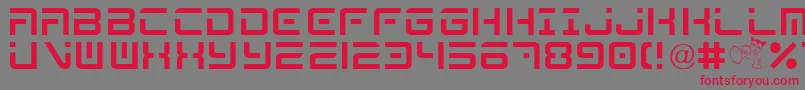 MegaByShkdezign Font – Red Fonts on Gray Background