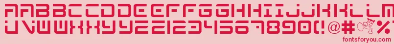 MegaByShkdezign Font – Red Fonts on Pink Background