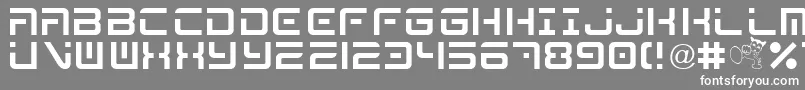MegaByShkdezign Font – White Fonts on Gray Background
