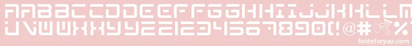 MegaByShkdezign Font – White Fonts on Pink Background