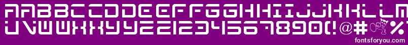 MegaByShkdezign Font – White Fonts on Purple Background