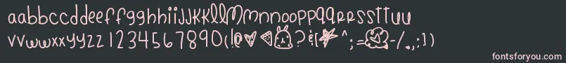 Bandsmakeherdance Font – Pink Fonts on Black Background