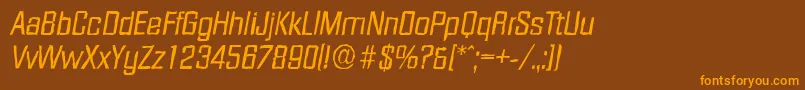 DiamanteantiqueItalic Font – Orange Fonts on Brown Background