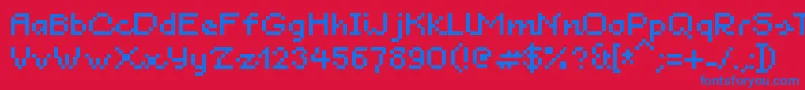 Подробнее о шрифте Blau7pt Шрифт Blau7pt – синие шрифты на красном фоне