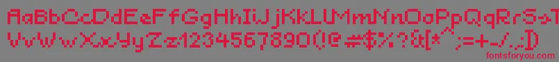 Blau7pt Font – Red Fonts on Gray Background