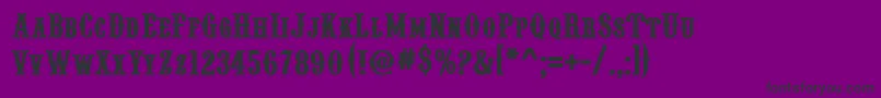 フォントPointedlymad – 紫の背景に黒い文字