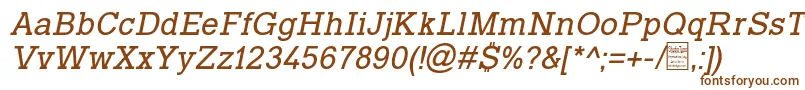 TyposlabItalicDemo-fontti – ruskeat fontit valkoisella taustalla