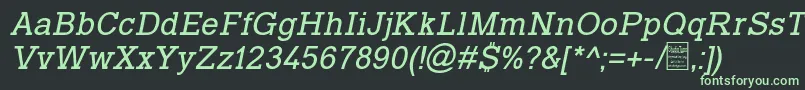TyposlabItalicDemo Font – Green Fonts on Black Background