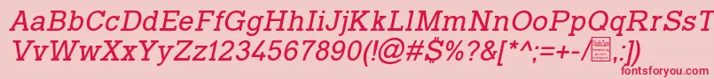 TyposlabItalicDemo Font – Red Fonts on Pink Background