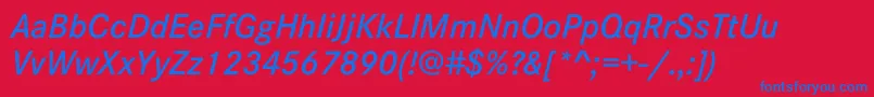 CorporateSW10DemiItalic Font – Blue Fonts on Red Background