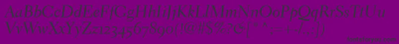 ElectraLhCursiveOldstyleFigures Font – Black Fonts on Purple Background