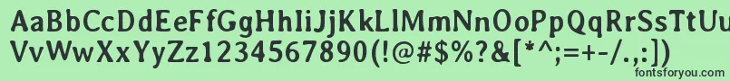 AveriaBold Font – Black Fonts on Green Background