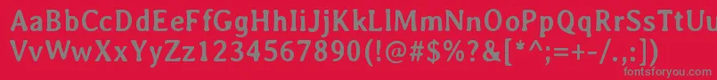 AveriaBold Font – Gray Fonts on Red Background