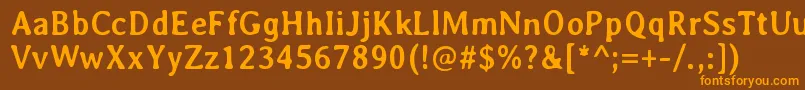 Шрифт AveriaBold – оранжевые шрифты на коричневом фоне