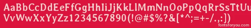 AveriaBold Font – Pink Fonts on Red Background