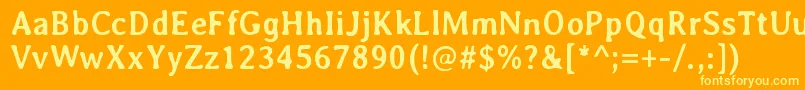 AveriaBold Font – Yellow Fonts on Orange Background