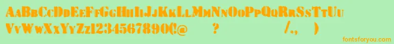 Enoksen Font – Orange Fonts on Green Background