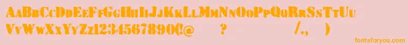 Enoksen Font – Orange Fonts on Pink Background