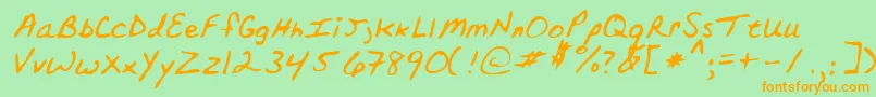 TopperRegular Font – Orange Fonts on Green Background