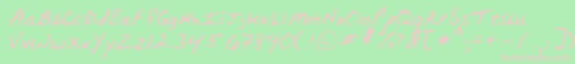 TopperRegular Font – Pink Fonts on Green Background