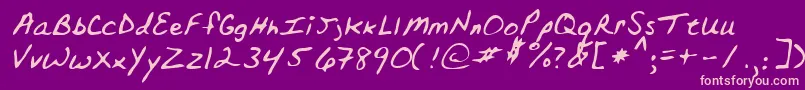 TopperRegular Font – Pink Fonts on Purple Background