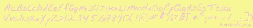 TopperRegular Font – Pink Fonts on Yellow Background