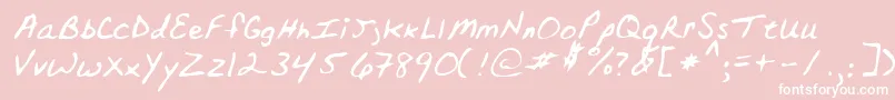 TopperRegular-Schriftart – Weiße Schriften auf rosa Hintergrund