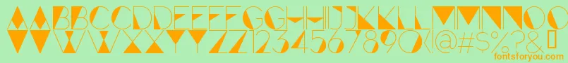 ForteFill Font – Orange Fonts on Green Background