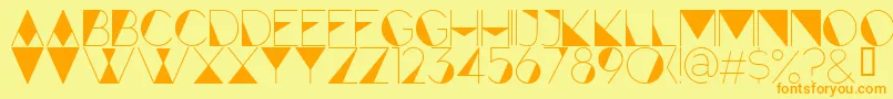 ForteFill Font – Orange Fonts on Yellow Background