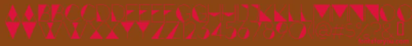 ForteFill Font – Red Fonts on Brown Background