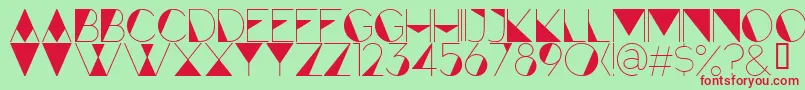 ForteFill Font – Red Fonts on Green Background