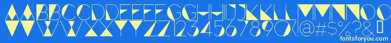 ForteFill Font – Yellow Fonts on Blue Background