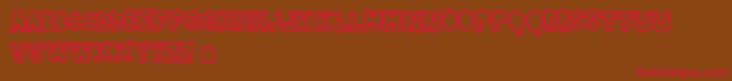 Weitere Informationen zur Indernikgold-Schriftart Indernikgold-Schriftart – Rote Schriften auf braunem Hintergrund