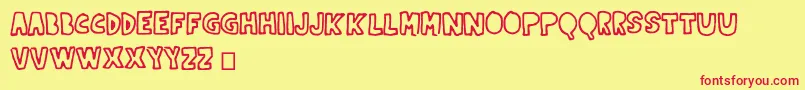 Indernikgold Font – Red Fonts on Yellow Background