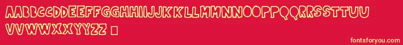 Indernikgold Font – Yellow Fonts on Red Background