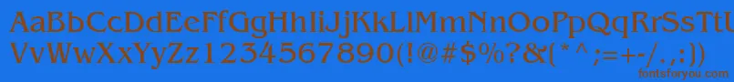 Czcionka AgbengalyNormal – brązowe czcionki na niebieskim tle