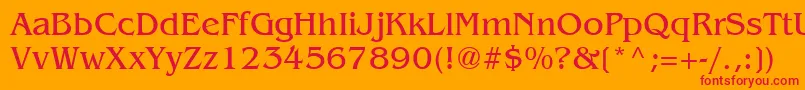 AgbengalyNormal Font – Red Fonts on Orange Background