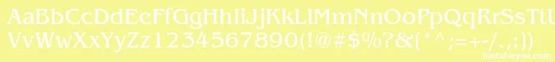 AgbengalyNormal Font – White Fonts on Yellow Background