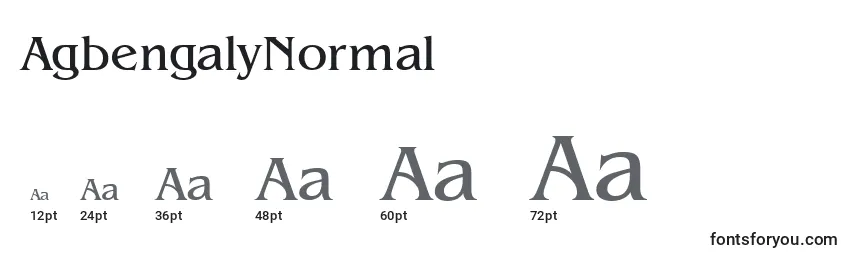 Размеры шрифта AgbengalyNormal