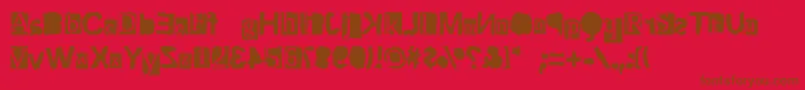 fuente ScriptSerifRiptrash – Fuentes Marrones Sobre Fondo Rojo