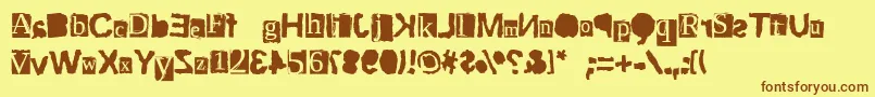 ScriptSerifRiptrash Font – Brown Fonts on Yellow Background