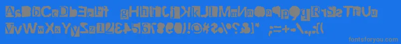 ScriptSerifRiptrash Font – Gray Fonts on Blue Background