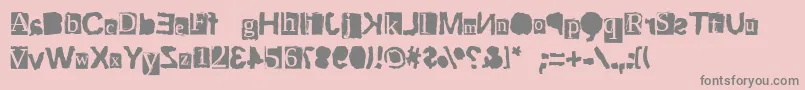 ScriptSerifRiptrash Font – Gray Fonts on Pink Background