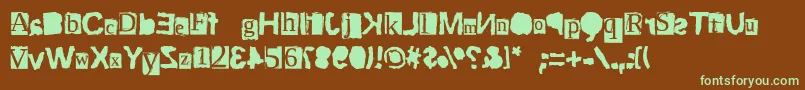 ScriptSerifRiptrash Font – Green Fonts on Brown Background